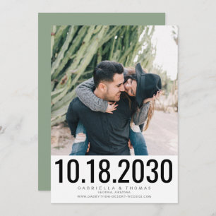 Einfache, stilvolle, fette Foto Wedding Save The Date
