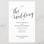 Einfache, stilvolle Foto-Hochzeitseinladung Flyer (Vorne)