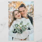 Einfache, stilvolle Foto-Hochzeitseinladung Flyer (Hinten)