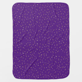Einfache, stilvolle Glittery Golden Dots Royal Lil Babydecke