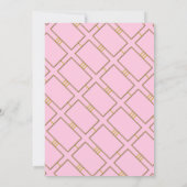 Einfache, stilvolle Goldgrenze Einladung (Rückseite)