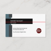 Einfache stilvolle Gründer CEO-Geschäftsfrau, Visitenkarte (Rückseite)