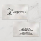 Einfache, stilvolle Hairstylist-Monogramm Visitenkarte (Vorne/Hinten)