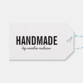 Einfache, stilvolle, handgefertigte Kraft Geschenkanhänger (Vorderseite (Horizontal))