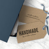 Einfache, stilvolle, handgefertigte Kraft Geschenkanhänger