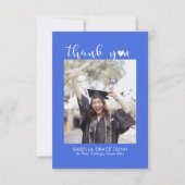 Einfache Stilvolle Herzkalligrafie Script Abschlus Dankeskarte (Vorderseite)