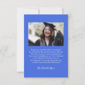 Einfache Stilvolle Herzkalligrafie Script Abschlus Dankeskarte (Rückseite)