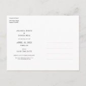 Einfache, stilvolle Hochzeit des Personalisierten  Einladungspostkarte (Rückseite)