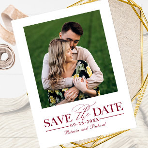 Einfache stilvolle Hochzeit Foto zur Speicherung d Postkarte