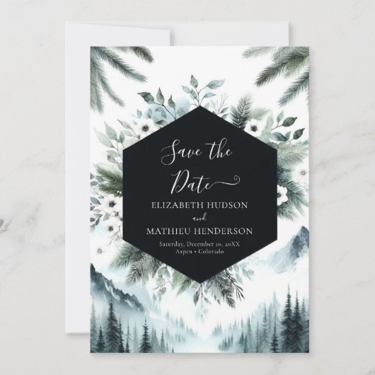 Einfache, stilvolle Hochzeit Save The Date (Vorderseite)
