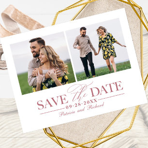 Einfache stilvolle Hochzeit - Speichern Sie das Da Postkarte