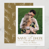 Einfache, stilvolle Hochzeit speichern Sie das Dat Einladung (Vorne/Hinten)