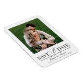 Einfache, stilvolle Hochzeit speichern Sie das Dat Magnet (Rechte Seite)