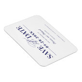 Einfache, stilvolle Hochzeit speichern Sie das Dat Magnet (Rechte Seite)