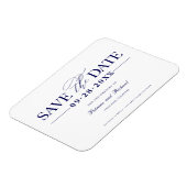 Einfache, stilvolle Hochzeit speichern Sie das Dat Magnet (Linke Seite)