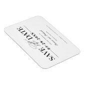 Einfache, stilvolle Hochzeit speichern Sie das Dat Magnet (Rechte Seite)