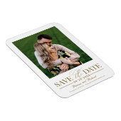 Einfache, stilvolle Hochzeit speichern Sie das Dat Magnet (Rechte Seite)