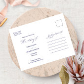 Einfache, stilvolle Hochzeit speichern Sie das Dat Postkarte