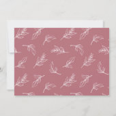 Einfache, stilvolle Hochzeit speichern Sie das Fot Einladung (Rückseite)