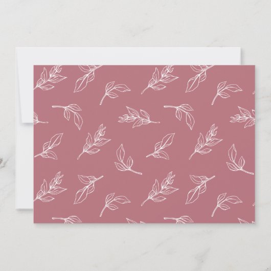 Einfache, stilvolle Hochzeit speichern Sie das Fot Einladung (Rückseite)