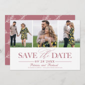 Einfache, stilvolle Hochzeit speichern Sie das Fot Einladung (Vorne/Hinten)