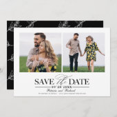 Einfache, stilvolle Hochzeit speichern Sie das Fot Einladung (Vorne/Hinten)