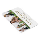 Einfache, stilvolle Hochzeit speichern Sie das Fot Magnet (Rechte Seite)