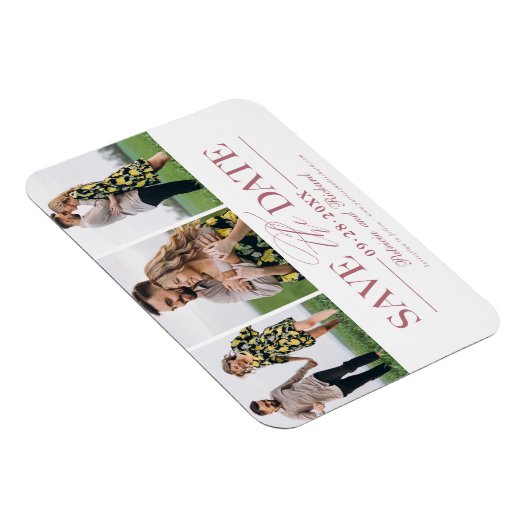 Einfache, stilvolle Hochzeit speichern Sie das Fot Magnet (Rechte Seite)