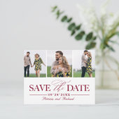 Einfache, stilvolle Hochzeit speichern Sie das Fot Postkarte (Stehend Vorderseite)