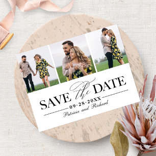 Einfache, stilvolle Hochzeit speichern Sie das Fot Postkarte