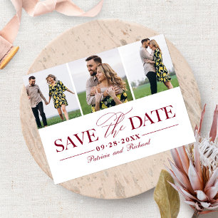 Einfache, stilvolle Hochzeit speichern Sie das Fot Postkarte
