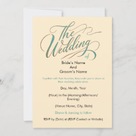 Einfache stilvolle Hochzeit - zeitlos und elegant Einladung