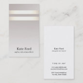 Einfache, stilvolle Imitate Leicht Gold gestreift  Visitenkarte (Vorne/Hinten)