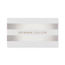 Einfache, stilvolle IMITATE Silber und Weiß gestre