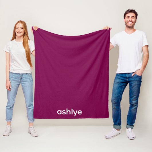 EINFACHE STILVOLLE INDIVIDUELLE NAME WEIN FLEECEDECKE (Beispiel)