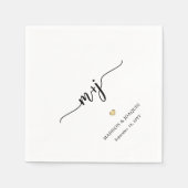 Einfache, stilvolle Initials Moderne Mit Monogramm Serviette (Vorderseite)