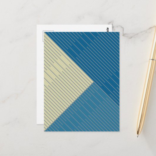 Einfache stilvolle Linien 2 Postkarte (Vorderseite/Rückseite Beispiel)