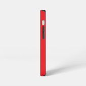 Einfache Stilvolle moderne Bezeichnung Minimal Red iPhone Hülle (Linke Seite)