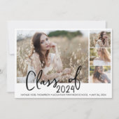 Einfache Stilvolle Moderne Klasse 2024 Abschluss Einladung (Vorderseite)