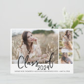 Einfache Stilvolle Moderne Klasse 2024 Abschluss Einladung (Stehend Vorderseite)