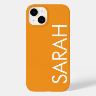 Einfache Stilvolle, moderne Klassik Name Orange Fa Case-Mate iPhone 14 Hülle