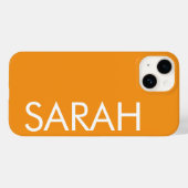 Einfache Stilvolle, moderne Klassik Name Orange Fa Case-Mate iPhone Hülle (Rückseite (Horizontal))