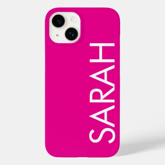 Einfache Stilvolle moderne Klassik Name Rosa Farbe Case-Mate iPhone Hülle (Rückseite)