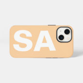 Einfache Stilvolle Moderne Name Minimal Peach Farb iPhone Hülle (Rückseite (Horizontal))