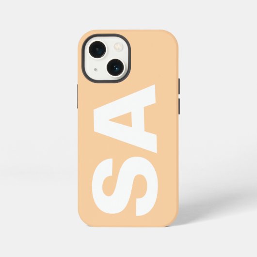 Einfache Stilvolle Moderne Name Minimal Peach Farb iPhone Hülle (Rückseite)