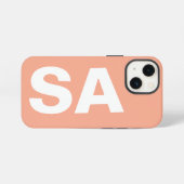 Einfache Stilvolle Moderne Name Minimal Peach Farb iPhone Hülle (Rückseite (Horizontal))