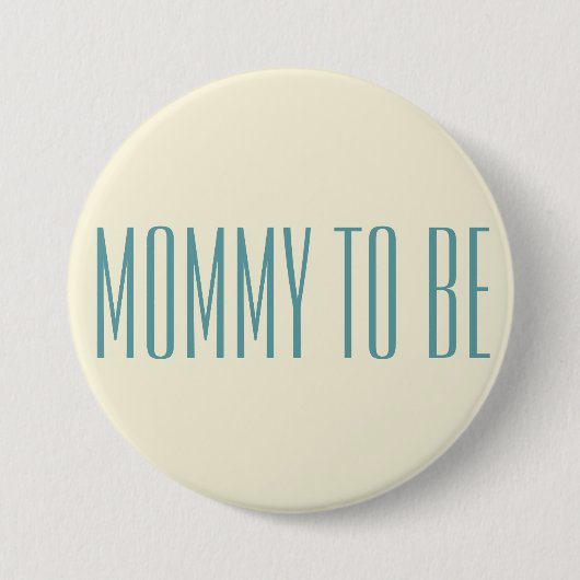 Einfache, stilvolle Mommy zum blauen Schriftart fü Button (Vorderseite)