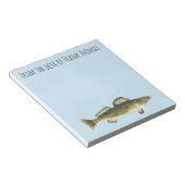 Einfache, stilvolle Natur Walleye Fischen Angeln A Notizblock (angewinkelt)
