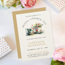 Einfache, stilvolle Pastel Gold Bridal Teezeremoni