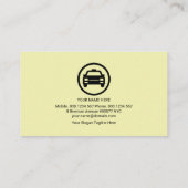 Einfache, stilvolle Round Columns Ride Share-Treib Visitenkarte (Rückseite)